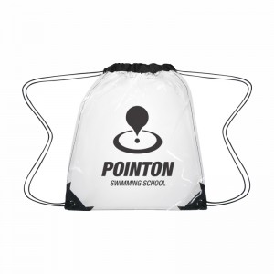 Custom Printed Clear Polyester Drawstring Backpacks