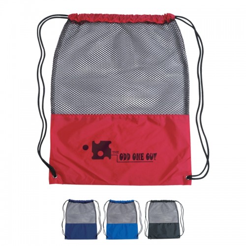 Custom Imprinted Mesh Sports Drawstring Bags