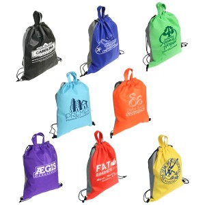 Promotional Glide Right Polypropylene Drawstring Backpacks