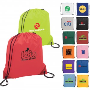 Custom Printed Oriole Polyester Drawstring Cinch Backpacks